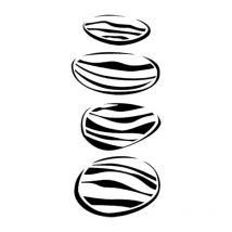 Pochoir - Motif Galet Pierre - Repositionnable - 35 X 15 Cm - Peinture - Décoration - Colour Shaper