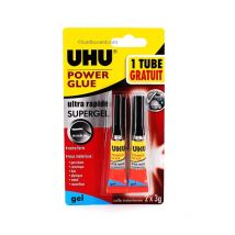 2 Colles Extra Forte Et Rapide Power Glue Gel 3g - Uhu - UHU