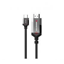 Monster Câble Vidéo Usb-c Vers Hdmi 4k Hdr 60hz Haute Compatibilité 2m Gris Anthracite