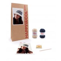 Kit Crochet Bob Rayé Femme Ecru Tu - Phildar