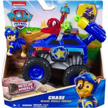 Coffret Pat Patrouille Rescue Wheels : Tout Terrain Camion Police + Chase - Vehicule Transformable - Figurine Chien - Paw Patrol - Spin Master - Pat 