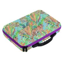 Crystal Art Trousse De Rangement À Strass 60 Pots - Jungle - Crystal Art