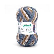 Laine À Chaussettes À Tricoter Hot Socks Color - Grundl - Certifiée Oeko-tex 419 Multicolore - Gründl