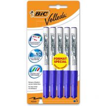 Lot De 5 Marqueurs Effaçable - Velleda 1741 - Bleu - Bic - Pointe Moyenne Conique - BIC