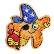 Lot De 3 Écussons Themocollant Étoile De Mer Pirate 4.5x4.5cm - Mediac