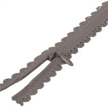 Fermeture Dentelle Non Séparable Ajustable - Gris Taupe - MyMercerie