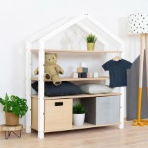 Etagère Cabane Polly - Bois Blanc Et Naturel - Benlemi