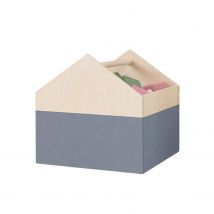 Boîte De Rangement Bicolore House Gris - Benlemi