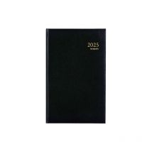 Agenda 2025 Brepols Saturnus Basic 1 Jour Par Page 13 X 20,8 Cm Noir - L'Agenda Moderne