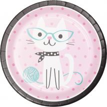 8 Assiettes Chat Chic - CREATIVE PARTY