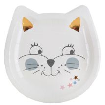 10 Assiettes Chat - Kitty Party - Santex