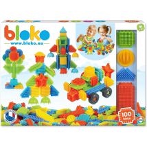 Bloko – Coffret De 100 Bioko – Dès 12 Mois – Fabriqué En Europe – Jouet De Construction 1er Âge – 503510 - Bloko