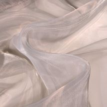 Tissu Organza Uni Gris - Au Mètre - Craftine