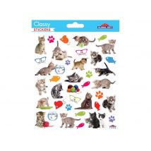 Autocollants - Petits Chats - Paillettes - Global Gift