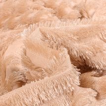 Tissu Fausse Fourrure Ivanna Sur Fond Beige - Au Mètre - Craftine