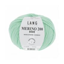 Pelote De Laine À Tricoter Pour Layette Merino 200 Bebe - Lang Yarns 358 Vert