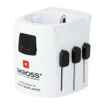 Skross Adaptateur De Voyage Pro Light 7a Prises Universel Blanc