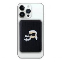 Karl Lagerfeld Batterie Externe Magsafe 5000mah Avec Motif Karl Et Choupette Heads Noir
