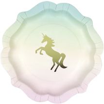12 Assiettes Licorne Love Pink - Talking Tables