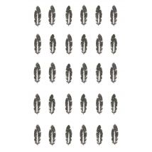 Motif Thermocollant Transfert Customisation Textile Plume Noir 1cm - Megacrea DIY