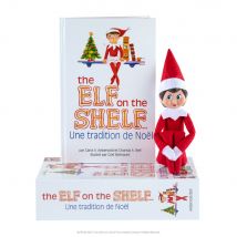 The Elf On The Shelf Cadeau Set: Fille – Français, 27x18,5 Cm, Set De Cadeau Avec Poupée Lutin Scout Et Histoire À Raconter + Certificat D’adoption,