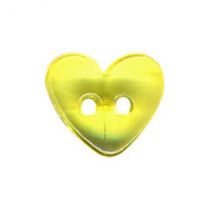 Lot De 6 Boutons Coeur Translucide Couleur Anis 9mm - My mercerie