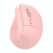 Souris Verticale Rechargeable Sans Fil Pour Bureau Avec Boutons Multimédia Rose Yonis - Yonis