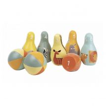 Jeu De Quilles Thème Savane Pour Enfants - Développez L'Adresse Et La Motricité - Petit Jour