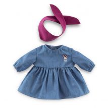 Robe En Jean Manches Longues & Foulard Pour Poupon 30 Cm - Corolle