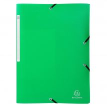 Chemise À Élastiques 3 Rabats Pp Opak - A4 - Vert Clair - X 50 - Exacompta