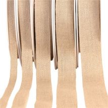 Bobine 25m Ruban Taffetas En Lin Taupe - My mercerie