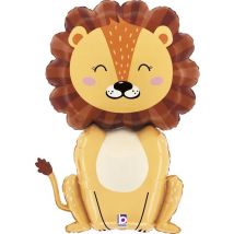 Ballon Aluminium Hélium Géant Jungle - Lion 79 Cm - Grabo