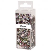 Mix Paillettes+perles En Verre Avec Fil, Tons Pastels, 90g Mix, Fil 50m Ø0,3mm, Boite - Rayher