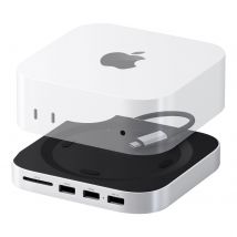 Satechi Station D'Accueil Pour Mac Mini 2024 Avec Hub Usb C Et Stockage Ssd Argent