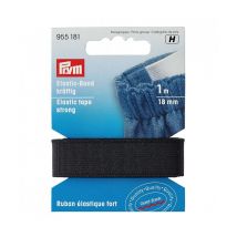 Ruban Élastique Fort 1m X 18 À 25mm - Prym - Certifié Oeko-tex 18mm Noir
