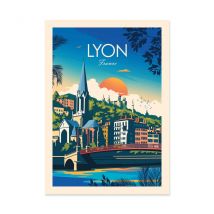 Affiche 50x70 Cm - Lyon - Studio Inception - Wall Editions