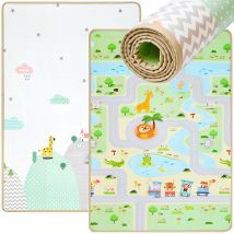Tapis D'Éveil Bébé 120*180 - Non Toxique, Tapis De Sol, Tapis Mousse, Pliable, Antidérapant - Mamabrum