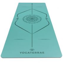 Tapis De Yoga Vert Antidérapant Éco-durable Pu-caoutchouc Naturel Mandala Premium 183x68x0,4cm + Sac - YOGATERRAE