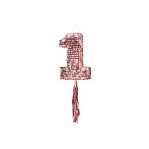 Pinata Chiffre 1 Rose Gold (40.5 Cm) - PartyDeco