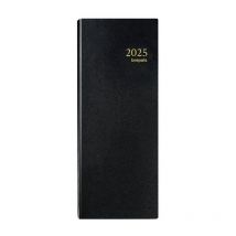 Agenda Journalier 2025 Saturnus 0.111 - 12,8 X 33 Cm - Noir - Brepols - L'Agenda Moderne