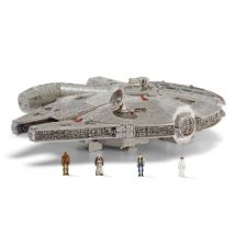 Star Wars Micro Galaxy Squadron Feature - Véhicule Avec Figurines Millennium Falcon 22 Cm - Jazwares