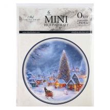 Lot De 6 Papiers De Riz Assorties 14,8 Cm Itd Collection Noel 62 - ITD Collection