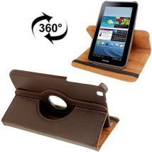 Housse Samsung Galaxy Tab 3 8' T3100 Mode Portrait Paysage Rotation 360° Marron Yonis - Yonis