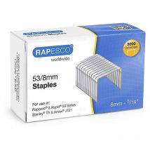 Agrafes - 53/8mm - Boite De 5000 - Argent/galvanisées - Rapesco - Esselte