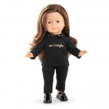 T-shirt Noir Et Or Manches Longues Pour Poupée Ma Corolle