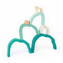 Arctic Polar Bear Stacking Blocks - Hape - Aqua