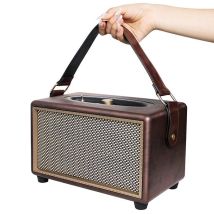 Enceinte Bluetooth Rétro Bois 40w Son Hifi Autonomie 12h Haut-parleur Portable Marron Yonis - Yonis