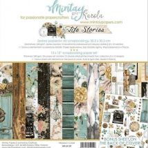 12 Papiers Scrapbooking 30,5 X 30,5 Cm Mintay By Karola Life Stories - MINTAY