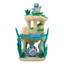 Pokémon - Figurines Environment Set Lac De Rive & Ptitard & Carapuce 5 Cm - Jazwares