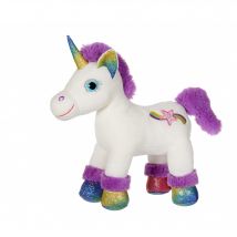 Peluche - Licorne Lica Bella Sparkle Blanche Et Violette - 22 Cm